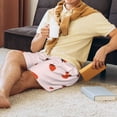 thumbnail image 5 of Sikiie Strawberry Mens Pajama Shorts, Lightweight Lounge Pant with Pockets Soft Sleep Pj Shorts for MenX-Large, 5 of 6