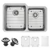 VIGO VG3221LK1 32-inch Undermount Stainless Steel Kitchen Sink, Two Grids and Two Strainers