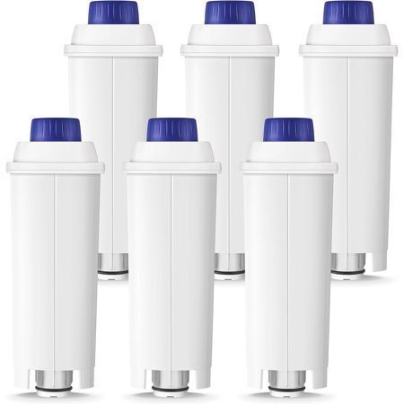 Water Filter Replacement for De’Longhi Coffee Machines – Compatible with Magnifica EVO, Dinamica, Eletta, ECAM Series Fits DLSC002 (6-Pack)