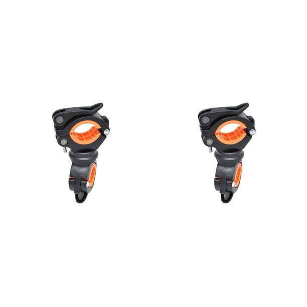 Wosthever Soporte de luz Plásticos Accesorios para ciclismo Instalación práctica Montaje de lámpara multicolor Pieza reemplazada Suministros Negro/Naranja 2piezas