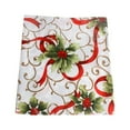 thumbnail image 1 of Table de Noël Coureur Fruits Rouges Vieux Homme Chapeau Tête Claret Fleurs Blanches Nappe Fête Décoration de Dîner, 1 of 10