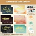 thumbnail image 2 of Decorably 24 Pack Gold-Foiled 6x4in Welcome Cards with Envelopes and Stickers, 6 Designs Welcome Card Set, Blank Inside - Newcomers, New Employees, 2 of 6