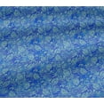 thumbnail image 4 of oneOone Cotton Jersey Medium Blue Fabric Batik Sewing Material Print Fabric By The Yard 58 Inch Wide, 4 of 4