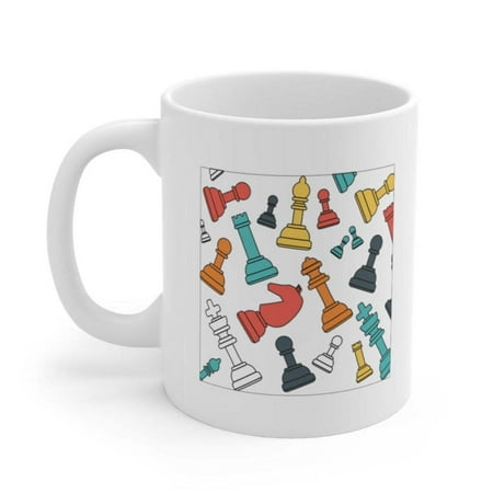 

WONISOLI Floating Chess Pieces Ceramic Mug 11oz