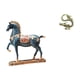 thumbnail image 1 of Figura De Caballo De Pie Y Latón, Decoración Feng Shui Para Escritorio, Sala De Estar, Estantería, Dormitorio, Oficina, Miniescultura Decorativa Del Año 2024., 1 of 8