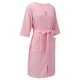 thumbnail image 6 of EFINNY Women's Zipper Tie Robes Housecoats Nightgowns 3/4 Sleeves Waffle Bathrobe Knee Length Ultra Soft Loungewear Lightweight Nightwear with Pockets, S-2XL, 6 of 11