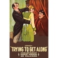 thumbnail image 2 of Unknown 20th Century American Illustrator 13x18 Gold Ornate Wood Framed with Double Matting Museum Art Print Titled - Trying to get along, 2 of 4