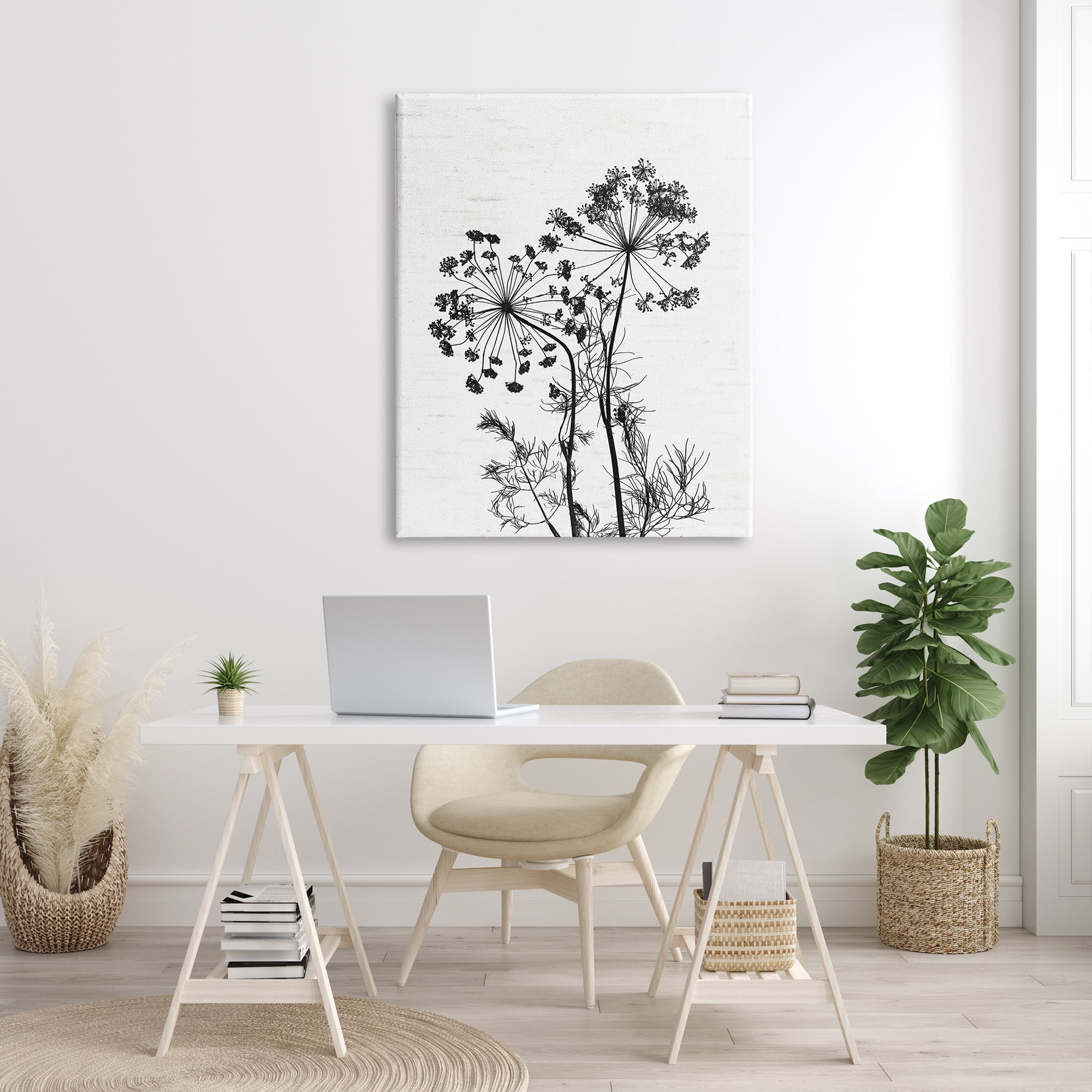 Stupell Industries Varied Botanical Herbs Casual Wildflower Birch Pattern Graphic Art Gallery Wrapped Canvas Print Wall Art, Design by Lettered and Lined