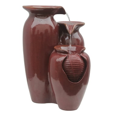 Teamson Home 20.47" 3-Tier Cascading Jars Water Fountain