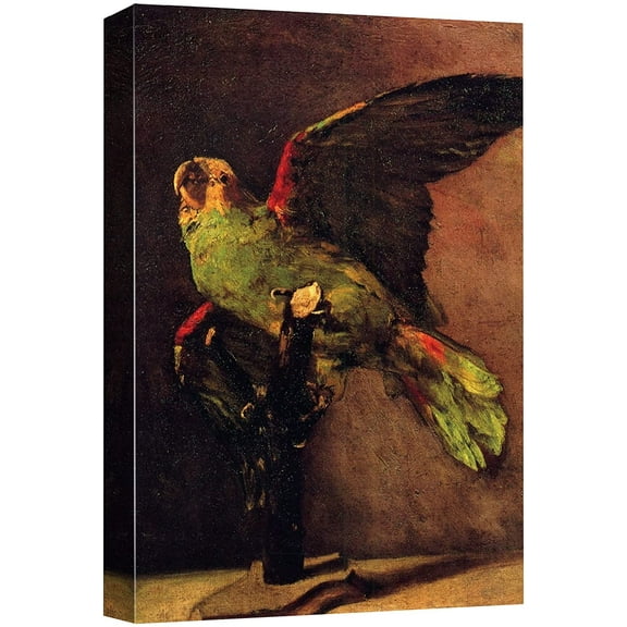 wall26 Canvas Print Wall Art The Green Parrot by Vincent Van Gogh Classic Historic Illustrations Fine Art Decorative Rustic Multicolor Colorful for Living Room, Bedroom, Office - 24"x36"