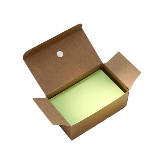 Cateissary 100 tarjetas de presentación delicadas en blanco para la creatividad, tarjetas de papel con mensajes en blanco cartulina Verde