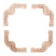 thumbnail image 1 of GOOHOCHY 4 apliques de madera decorativos de madera tallada, largos, para cama, puerta, armario, tocador, decoración de armario, 10 x 10 cm., 1 of 8