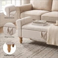 thumbnail image 5 of Howcool 51.5" Linen Storage Ottoman Bench, Upholstered End of Bed Bench for Bedroom Living Room Entryway Window Seat（Beige）, 5 of 6