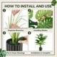 thumbnail image 3 of Planta artificial Der Rose Monstera de 70 cm de altura con maceta, 3 of 6