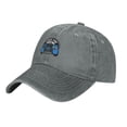 thumbnail image 2 of DouZhe Adjustable Washed Cotton Baseball Cap - Gamer Zone Joystick Prints Vintage Dad Hat Unisex Sports Caps (Gray), 2 of 7