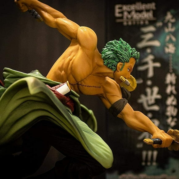 Roronoa Zoro Anime Action Figure, Three Swords Style Statue- Three Thousand World, Anime Collection Model Doll Toy Decoration Gift