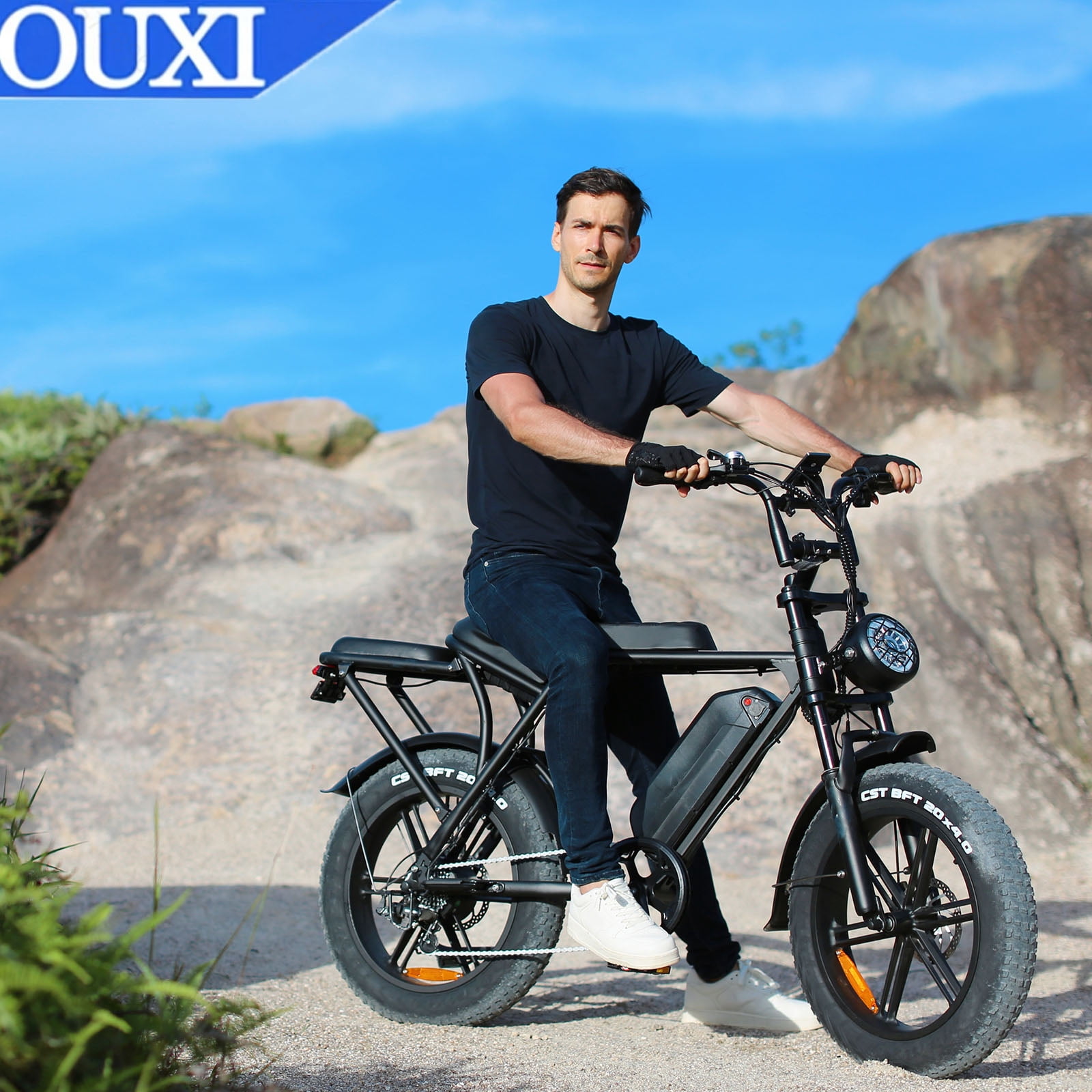 Electric Bike for Adults, V8 Max Electric Mountain Bike with Dual 48V 15Ah Removable Larger Battery, 750W 31MPH Motor Electric Bicycle For Adults, 20"x 4.0 Fat Tire E Bike 7-Speed