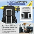 thumbnail image 5 of Airback Travel Backpack with Vacuum Seal Compression, Vacpack Backpack for Travel with Air Pump, Personal Item Carry on Bag Airlines Approved, Water Resistant Airbag Vacuum Backpack College Daypack, 5 of 10