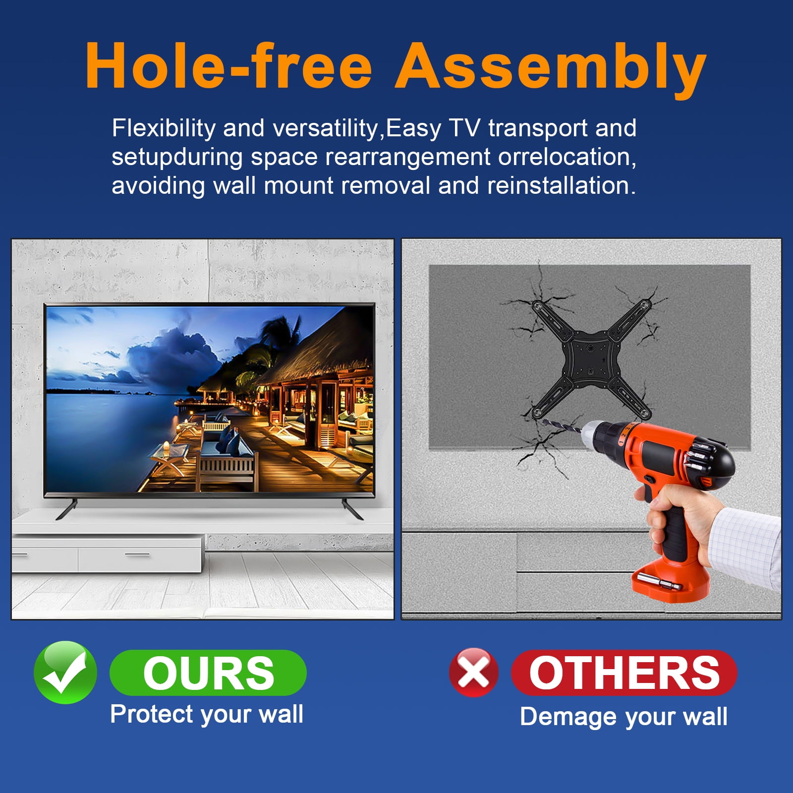 Tendodo TV Stand for Samsung TV Replacement Legs