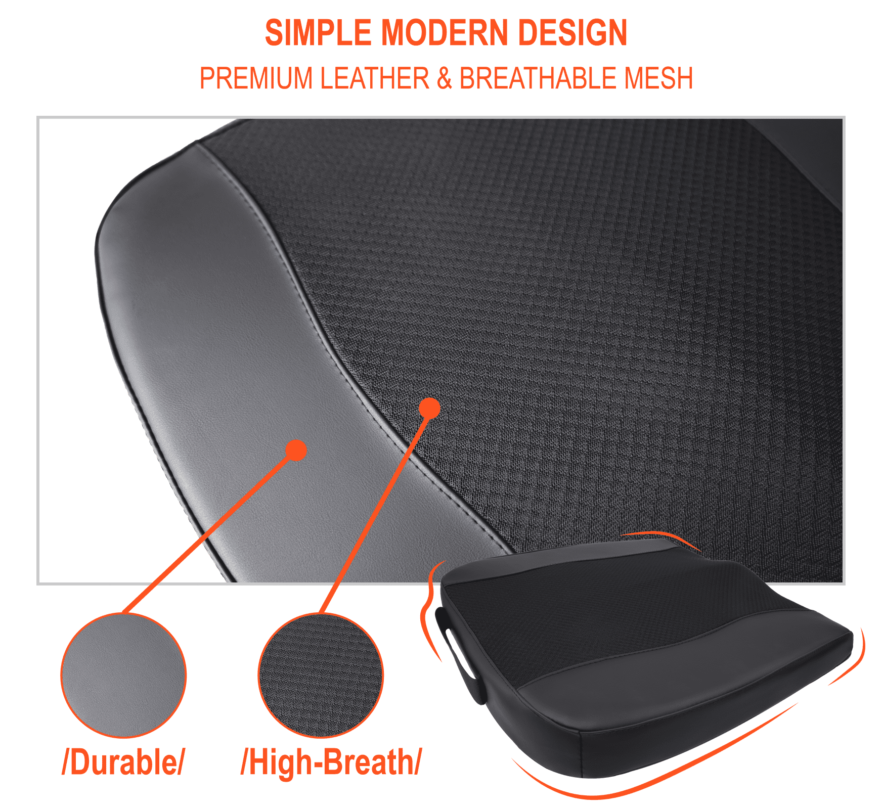 Lofty Aim Premium Car Seat Cushion, Driver Seat Cushion with Comfort Memory  Foam & Non-Slip Rubber Bottom, Car Seat Pad Works with 95% of Vehicles and