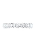 thumbnail image 4 of Rosec Jewels Certified Round Shape Moissanite Half Eternity Ring in Bar Setting, 10K White Gold, US 8.50, 4 of 8