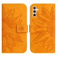 thumbnail image 2 of Feishell Slim Wallet Case for Samsung Galaxy A54 5G,for Men Women,Sunflower Embossed Pattern PU Leather Flip Cover Magnetic Closure Folio Card Slots Kickstand Phone Case with Hand Strap,Yellow, 2 of 12