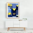 thumbnail image 3 of B-Klee Blue - Bauhaus  - Illustration Geometric Abstract Modern Art Pattern Mid-Century Modern Bauhaus Minimalist Unframed Wall Art Print 8 x 10 inches, 3 of 4