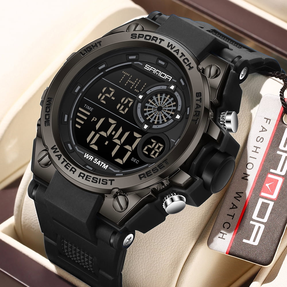 Military Watch for Men, Waterproof Digital Sport Watch with Alarm, Backlight, Large Display, Chronograph Stopwatch