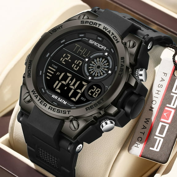 Military Watch for Men, Waterproof Digital Sport Watch with Alarm, Backlight, Large Display, Chronograph Stopwatch