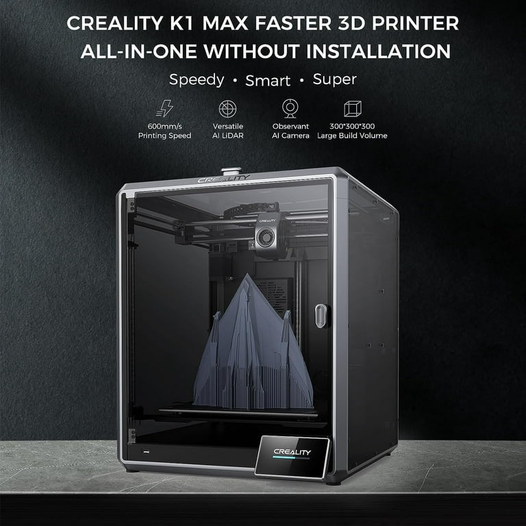 Creality K1 MAX 3D Printer Upgrade with 600mm/s Printing Speed 300°C  High-Temperature Nozzle Direct Extruder Hands-Free Auto Leveling with  Creality