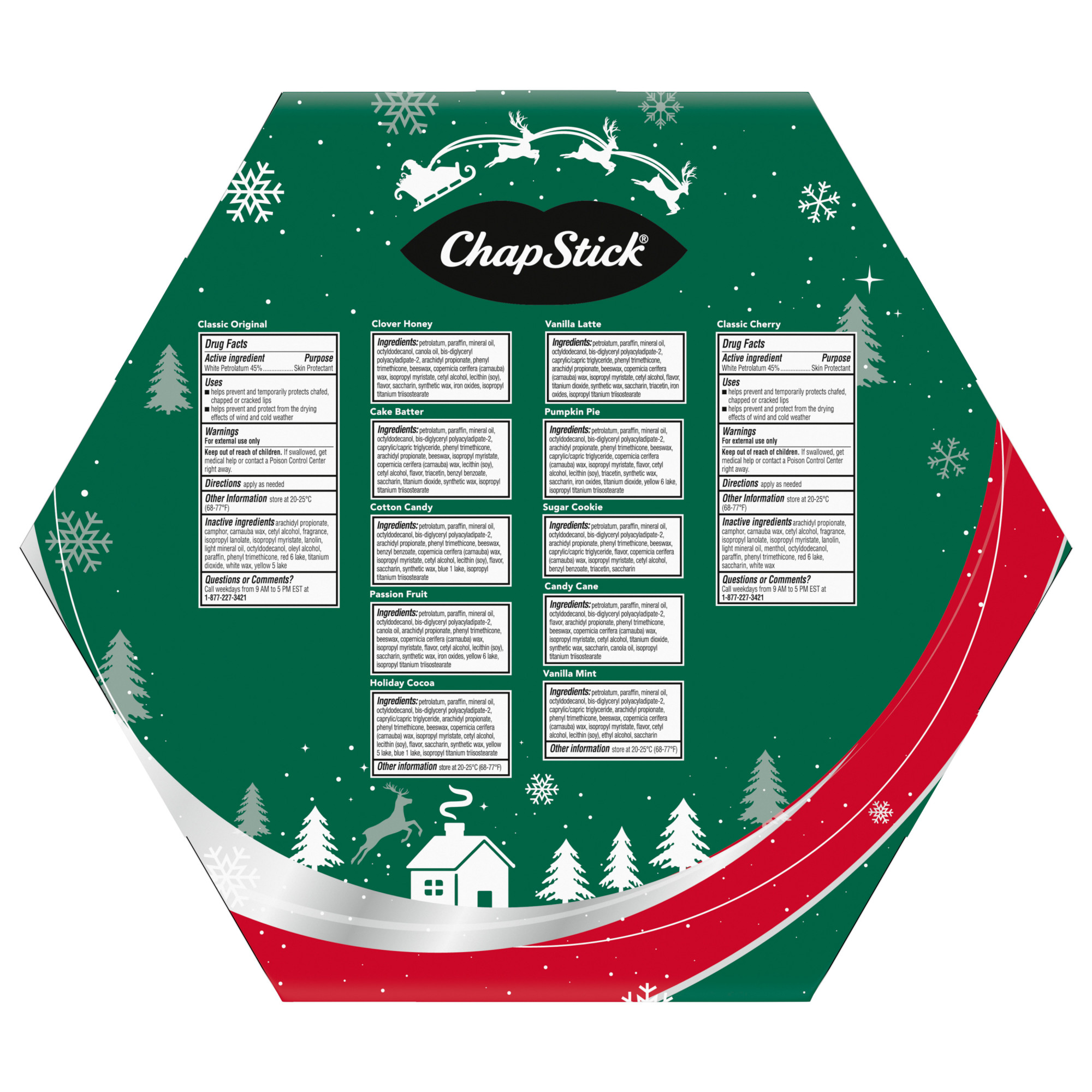 12 Days of ChapStick Holiday Advent Calendar Lip Balm Holiday Gift Set, Lip  Care Stocking Stuffers - Pack of 12 - Walmart.com