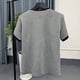 thumbnail image 5 of Tops para hombre, blusas y camisas de manga corta con cuello redondo para hombre, blusas casuales de moda para hombre con cuello redondo, medio botón, manga corta, blusas de poliéster para hombre, 5 of 7
