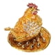 thumbnail image 5 of Joyero Dorado Para Gallinas, Joyero Hecho A Mano Para Gallinas, Joyero Con Bisagras, Joyero Dorado Para Decoración De Escritorio, 5 of 5