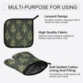 thumbnail image 3 of Yayeee Oven Mitts and Pot Holder Set of 2 Heat Resistant Kitchen Gloves Baking Hot Pad, Hand Drawn Christmas Trees, 3 of 5