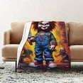 thumbnail image 2 of Child's Play Chucky Throw Blanket 40"X60" Air Conditioning Blanket Quilt Soft Cozy Bed Flannel Blanket For Couch Sofa Travel Camping, 2 of 9