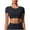 Black, variant on Crgrtght Women Yoga Tops Quick Dry Crop Top Workout Tank Top Round Neck Sleeveless Slim Fit Casual Sports Blouses, Black M