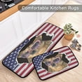 thumbnail image 6 of SKYSONIC Creative American Flag Kitchen Mats and Rugs Funny Cute Dog Floor Runner Area Rug Washable Carpet Perfect for Living Room Bedroom Entryway,19.7"x27.6"+19.7"x47.2", 6 of 7