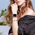 thumbnail image 5 of Circoclve Apple Watch Double Tour Leather Band 38mm 40mm 41mm, Genuine Leather Replacement Strap for Series 9 8 7 6 5 4 3 2 1 Ultra 2 Ultra iWatch Leather Bracelet for Women, Rose Azalée, 5 of 6