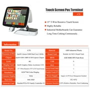Touch POS System for Small Businesses with Receipt Thermal Printer and Software Retail Stores