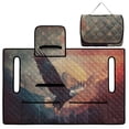thumbnail image 5 of Whosucclay Eagle Forest Club Car Seat Covers 4 Convenient Pockets Golf Cart Seat Blanket Cover, Foldable Design for 2 Person Carts EZGO, 5 of 9