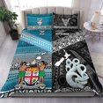 thumbnail image 1 of New Zealand and Fiji Bedding Set Together Black LT8, 1 of 5