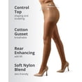 thumbnail image 3 of MeMoi Women's Crystal Sheer Control Top Pantyhose - Womens - Female, S, Honey, 3 of 12