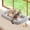 Natural Color Wood w/ Gray Bed, variant on Cat Window Perch with 4-Sided Bolster - Orthopedic Cat Hammock for Window Sill - Solid Hardwood & Metal Frame - Window Seat for Pets (Medium)