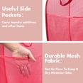 thumbnail image 4 of Miaocao Pop Up Laundry Hamper, 70L Collapsible Mesh Laundry Basket with Side Pocket, Foldable Dirty Clothes Hamper with Sturdy Reinforced Handles for Home Dorm Bedroom Travel Bathroom Storage, Black, 4 of 7