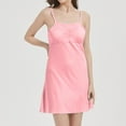 thumbnail image 5 of Women's Self Bra Nightgown Casual Summer Soft Spaghetti Straps Sleeveless Loose Camisoles Sleepwear, S XL, 5 of 7