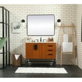 thumbnail image 6 of Elegant Decor Eugene 42" Aluminum MDF Single Bathroom Vanity in Teak, 6 of 8