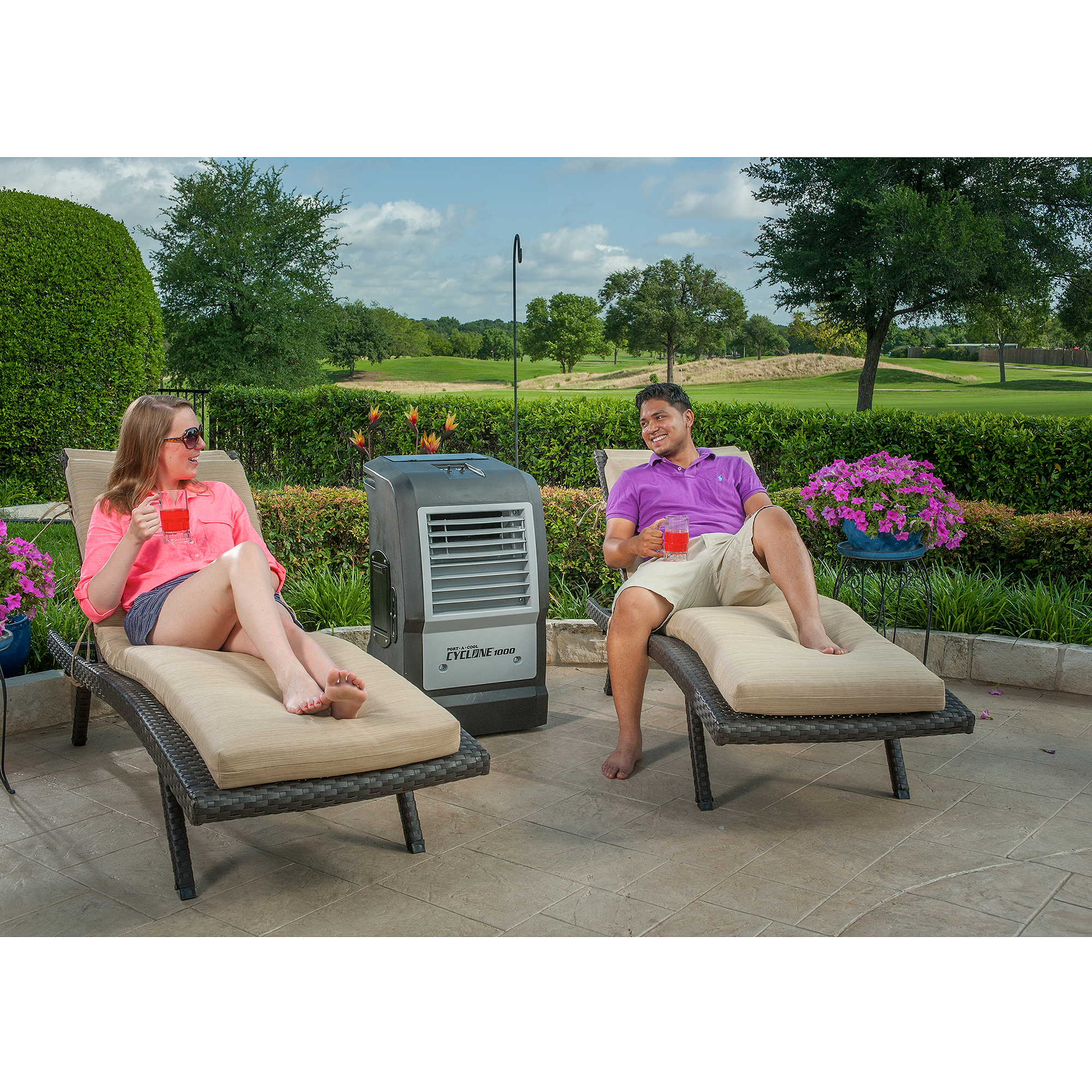 Port-A-Cool Cyclone 1000 Portable Evaporative Cooling Unit, Black