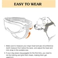 thumbnail image 5 of Lewondr Dog Sunglasses，Dog Goggles Medium Large Breed with Adjustable Straps and Soft Sponge Pad, UV/Wind/Dust/Fog/Snow Dog Eye Protection Sunglasses for Outdoor Driving Riding, Black, 5 of 7