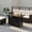 Black, variant on Spaco 40" Rectangular Propane Fire Pit Table, Outdoor Gas Fire Table with Lava Rocks, ETL-Certified, 48,000 BTU, Galvanized Steel Design for Patio, Deck & Backyard, Brown