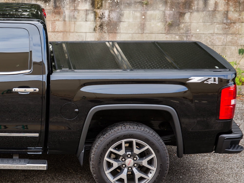 Gator Fx3 Hard Folding Tonneau Truck Bed Cover 2007 2018 Toyota Tundra 5 5 Ft Bed W Deck Rail System Walmart Com Walmart Com